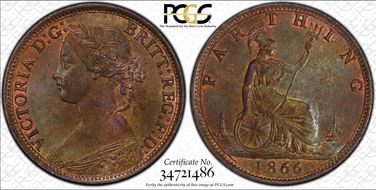 1866 1/4D S-3958 MS64BN