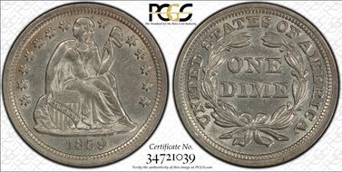1859 10C AU55