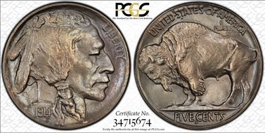 1914-D 5C MS66