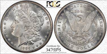1884-CC $1 MS66+