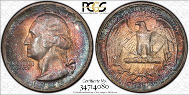 1945-S 25C DDO FS-101 MS66+