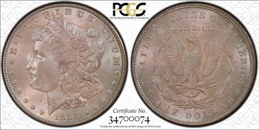 1884 $1 MS66