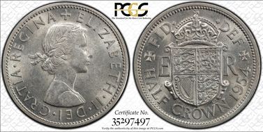 1954 1/2 Cr S-4145 MS62