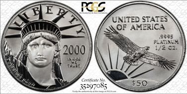 2000 $50 Statue of Liberty MS70