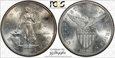 1904-S Peso MS62