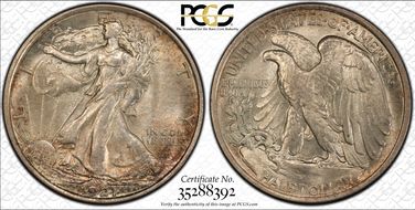 1921 50C MS64