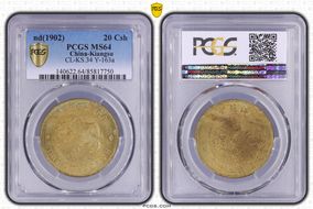 (1902) 20 Csh CL-KS.34 Y-163a MS64