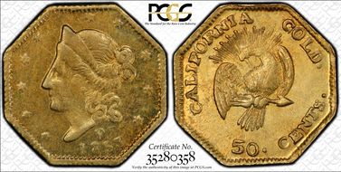 1853 G50C BG-303 "Peacock" MS62