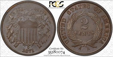 1871 2C AU58BN