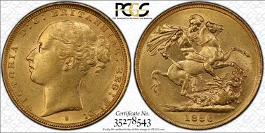 1886-S Sov S-3858E St. George AU55