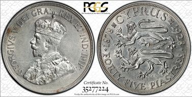 1928 45 Pst KM-19  Ag AU55
