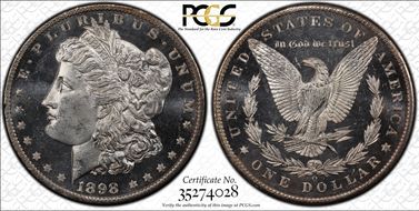 1898-O $1 MS64DMPL