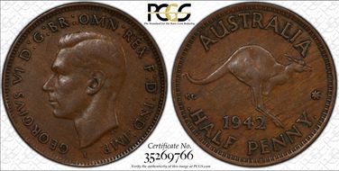 1942-I 1/2D Long Reverse Denticles XF45BN