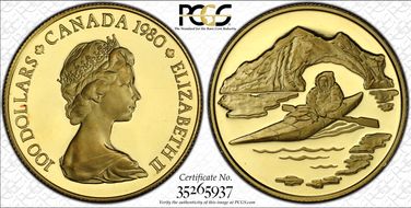 1980 $100 Arctic Territories PR67DCAM