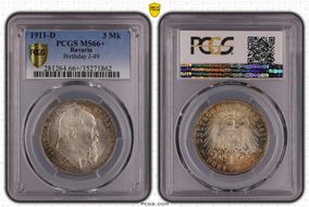 1911-D 3 Mk Birthday J-49 Ag MS66+