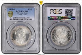 1909-A 3 Mk Death J-170 MS66