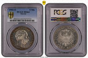 1902-E 5 Mk J-125 MS64