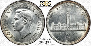 1939 S$1 MS62