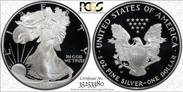1995-W $1 Silver Eagle PR69DCAM