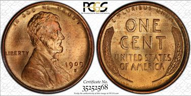 1909-S/S 1C S/Horizontal S MS65RD