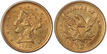 1852 $2.50 AU55