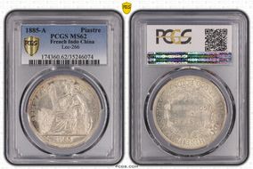 1885-A Piastre Lec-266 MS62