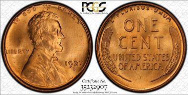 1937-D 1C MS66RD