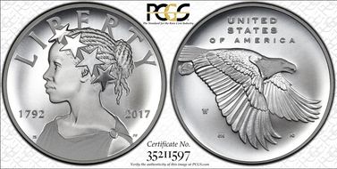 2017-W Medal American Liberty Enhanced Unc 225th Anniversary U.S. Mint Set SP69