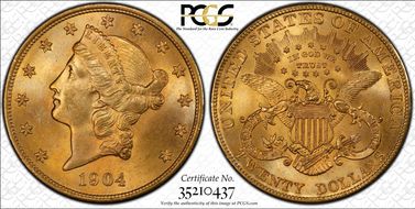 1904 $20 MS65+