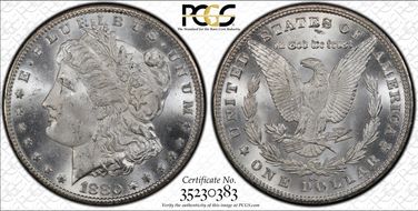 1880-CC $1 8/High 7 MS65