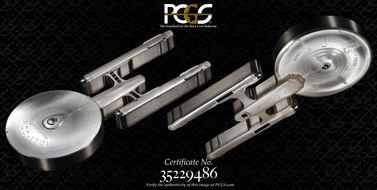 2017 $100 U.S.S. Enterprise NCC-1701 10 oz. Silver Matte PR69