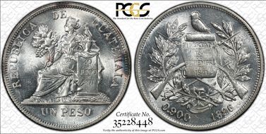 1896 Peso MS63
