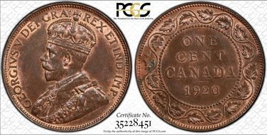 1920 1C Large Cent MS63RB