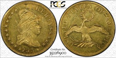 1795 $10 13 Leaves MS61