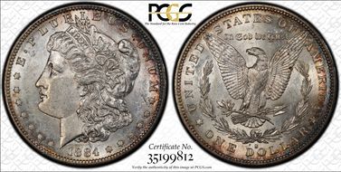 1884-S $1 AU55