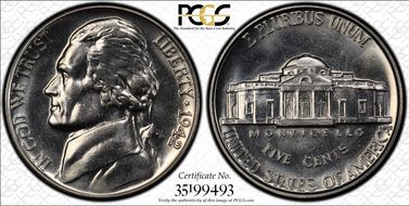 1942 5C Nickel PR66