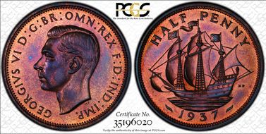 1937 1/2D S-4115 PR67RB