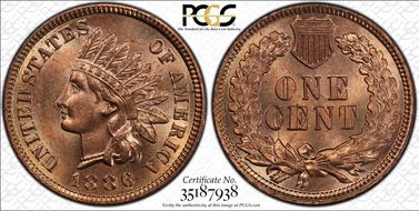 1886 1C Type 1 MS64RD