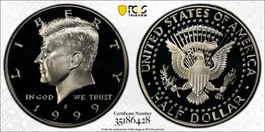 1999-S 50C Silver PR70DCAM