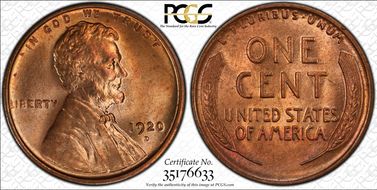 1920-D 1C MS65RD