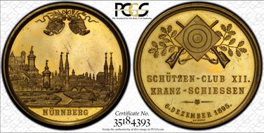 1895 Medal Erlanger-372 Gilt-Cu SP63