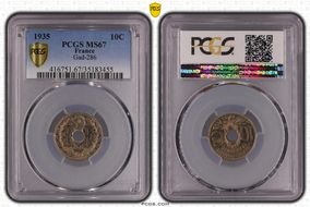 1935 10C Gad-286 F-138 MS67