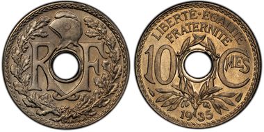 1935 10C Gad-286 F-138 MS67