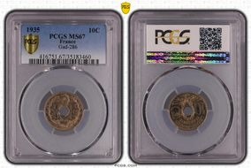 1935 10C Gad-286 F-138 MS67