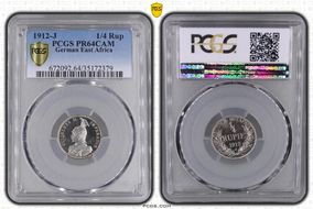 1912-J 1/4 Rup J-720 PR64CAM