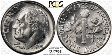 1963 10C MS65