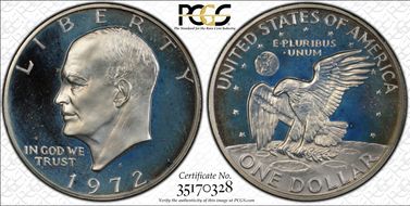 1972-S $1 Silver PR67DCAM