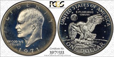 1971-S $1 Silver DDO FS-106 PR67CAM