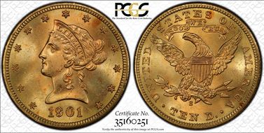 1901-S $10 MS64+
