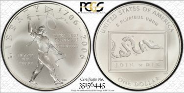 2006-P $1 Franklin-Scientist MS70